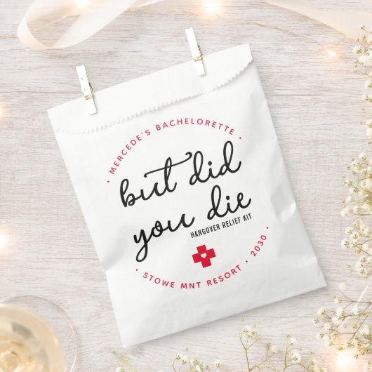 二日酔いレリーフ、 浮き彫りキットパーソナライズされたが死んだのか フェイバーバッグ (クリップ留めされた状態)