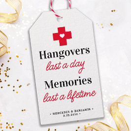 二日酔い回復キットのパーソナライズされた結婚式の引き出物 ギフトタグ