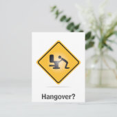 二日酔い垂直文字おもしろい葉書 ポストカード (スタンド正面)