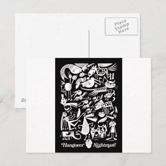 二日酔い悪夢 ポストカード (正面/裏面)