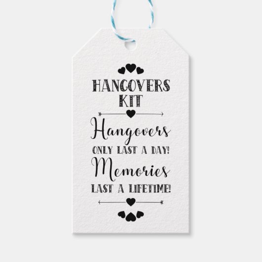 二日酔い結婚式の引き出物ギフトラベル ギフトタグ (正面)