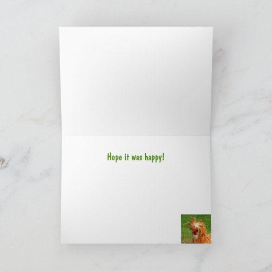 二日酔い誕生日 カード (内部)