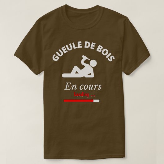 二日酔い進行中 Tシャツ (デザイン正面)
