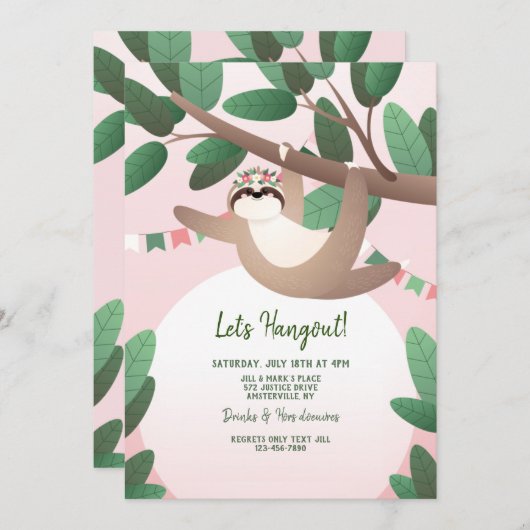 二日酔い 招待状 (正面/裏面)