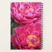 二明るい赤紫色牡丹開花絵画ズ プランナー手帳 (裏面)