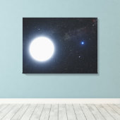 二星系を示すアーティストの概念 キャンバスプリント (インサイチュ (ウッドフロア))