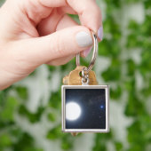 二星系を示すアーティストの概念 キーホルダー (手)