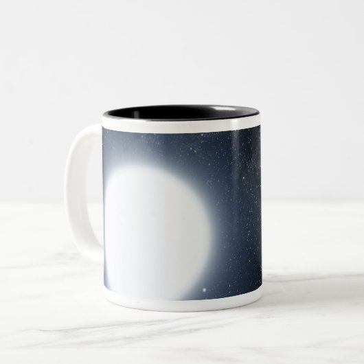 二星系を示すアーティストの概念 ツートーンマグカップ (正面左)