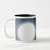 二星系を示すアーティストの概念 ツートーンマグカップ (左)