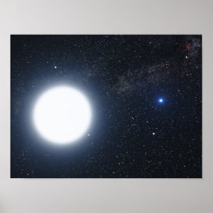二星系を示すアーティストの概念 ポスター