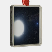 二星系を示すアーティストの概念 メタルオーナメント (右)