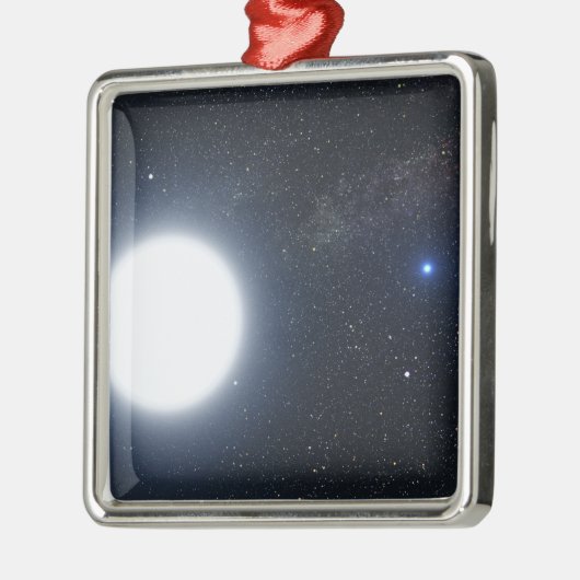 二星系を示すアーティストの概念 メタルオーナメント (左)