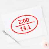 二時間未満 楕円形シール (封筒)