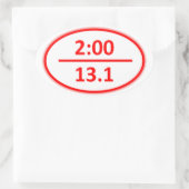 二時間未満 楕円形シール (バッグ)