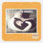 二最高のつの世界の スクエアシール (正面)