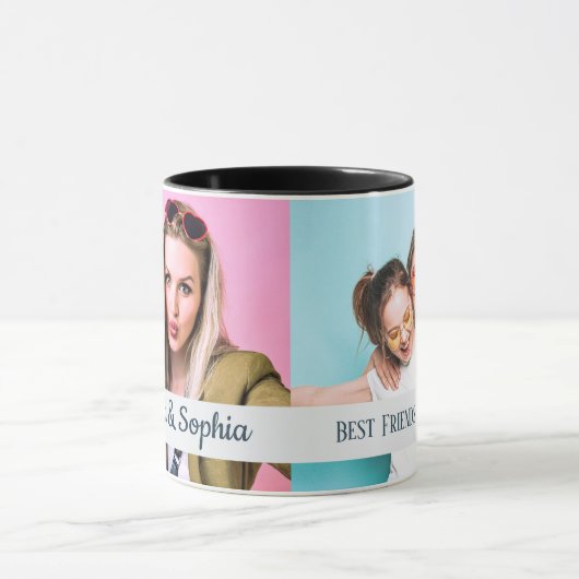 二最高のつの写真モダンテンプレートBFF マグカップ (中央)