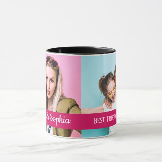二最高のつの写真モダンテンプレートBFF マグカップ (中央)