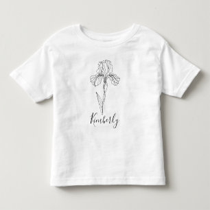 二月のアイリス 誕生花 トドラーTシャツ