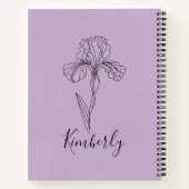 二月のアイリス 誕生花 ノートブック (裏面)
