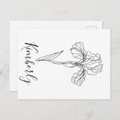 二月のアイリス 誕生花 ポストカード (正面/裏面)