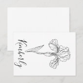 二月のアイリス 誕生花 招待状 (正面/裏面)