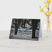 「二月の休息」クリスマスカード カード (黄色い花)