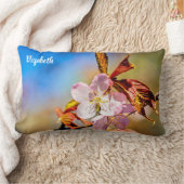 二本のサクラの花 ランバークッション (ブランケット)