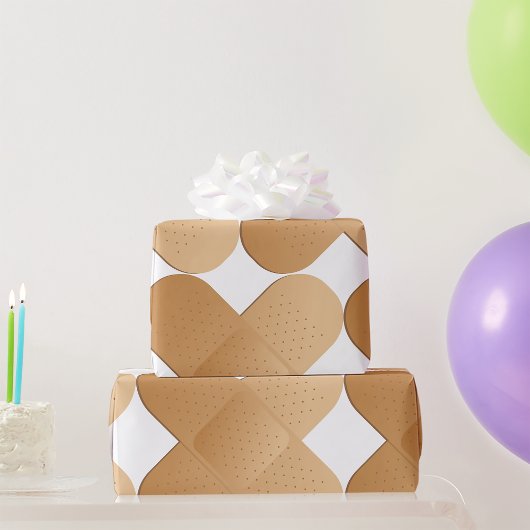 二本のバンドエイド ラッピングペーパー