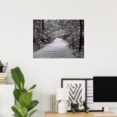 二本の道が木に分かれた ポスター (ホームオフィス)