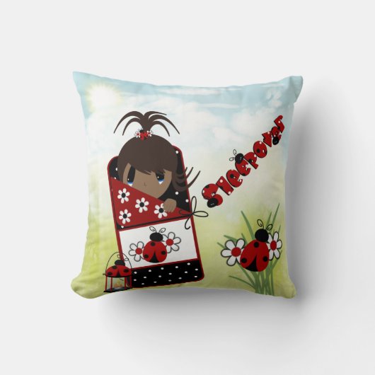 二枕の上で寝る クッション (正面)