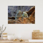 二枚の奇妙なトカゲを持つポスター ポスター (キッチン)