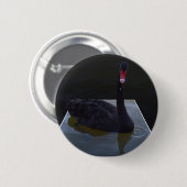 二次元の池に泳ぐ黒い白鳥 缶バッジ (正面&裏面)