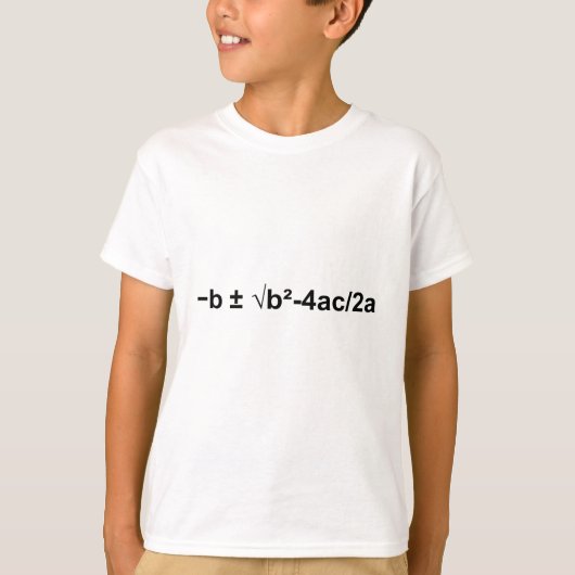 二次公式の数学数理の物理学 Tシャツ (正面)