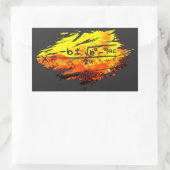 二次公式I数式公式Iおもしろい記号T- 長方形シール (バッグ)