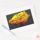 二次公式I数式公式Iおもしろい記号T- 長方形シール (封筒)