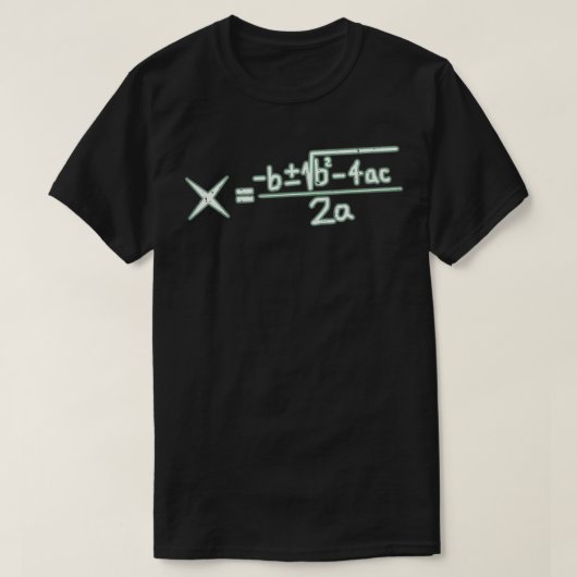 二次式代数学ラバーギフト Tシャツ (デザイン正面)