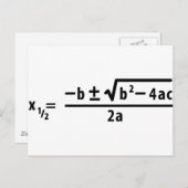 二次方程式の公式 ポストカード (正面/裏面)