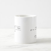 二次方程式デザイン- ABCフォーメル コーヒーマグカップ (中央)