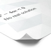 二次方程式 – 数学ポスター ポスター (角)