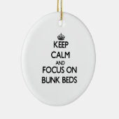 二段ベッドの平静そして焦点を保って下さい セラミックオーナメント (右)