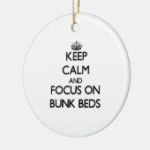 二段ベッドの平静そして焦点を保って下さい セラミックオーナメント (左)