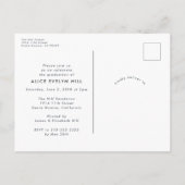 二段式卒業用はがき 案内ポストカード (裏面)