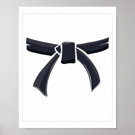二段黒帯武道空手1 Tシャツ ポスター (正面)