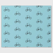 二生まれ輪自転車の模様に乗る ラッピングペーパー (フラット)