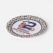 二生まれ野球 | スポーツテーマ少年の2歳の誕生日 ペーパープレート (アングル)