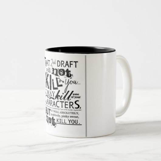 二番目に荷車を引くな作家のマグ ツートーンマグカップ (正面右)