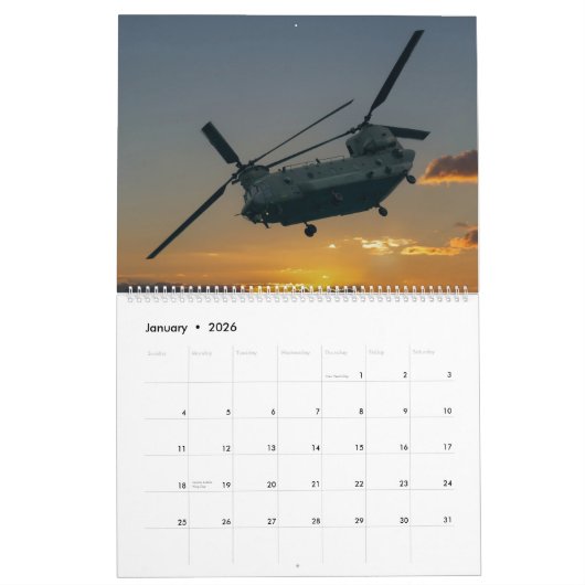 二百二十六航空暦 カレンダー (1月 2026)