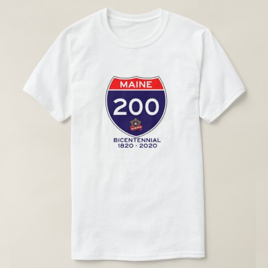 二百年毎メインの200th記念日 tシャツ (デザイン正面)
