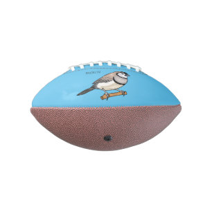 二筋フィンチバードカートゥーンイラストレーション アメリカンフットボール