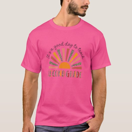 二級ヒョウ茶は教え楽しい日だ Tシャツ (正面)